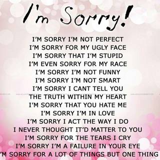 Love sorry wallpaper