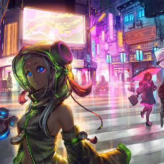 Girly Cyberpunk desktop wallpaper