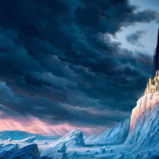 Epic winter fantasy wallpaper