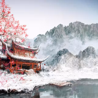 Epic winter fantasy wallpaper