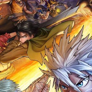 Naruto and Yu-Gi-Oh wallpaper