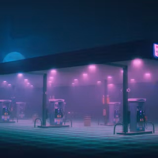 Retro neon wallpaper