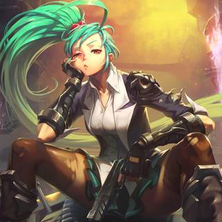 Anime girls gaming wallpaper