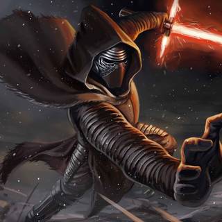 Kylo Ren Vs Rey wallpaper
