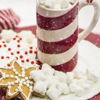 iPhone HD marshmallow wallpaper