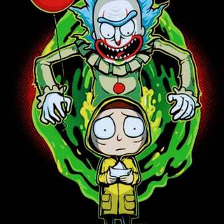 Rick and Morty iPhone Supreme wallpaper