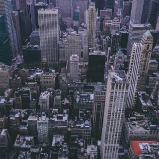 Cityscape aerial view wallpaper