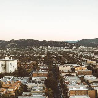 Cityscape aerial view wallpaper