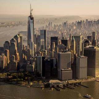 Cityscape aerial view wallpaper