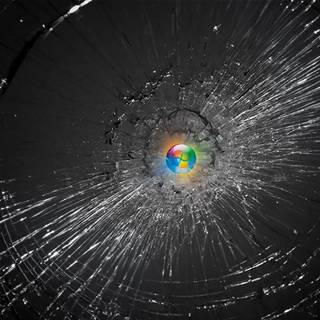 Computer broken cracked screen wallpaper