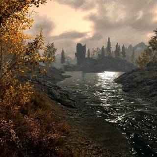 Skyrim scenic desktop wallpaper