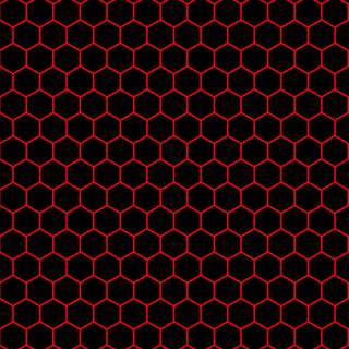 Black and red hexagon wallpaper