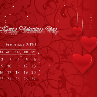 Valentines Day calendar wallpaper