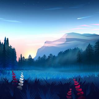 Bloodshot minimal art wallpaper