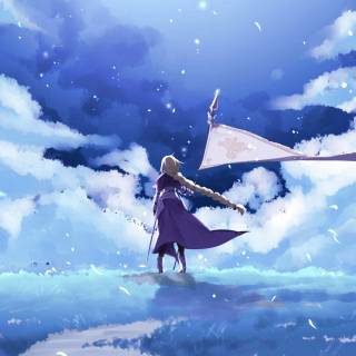 Anime girl landscape wallpaper