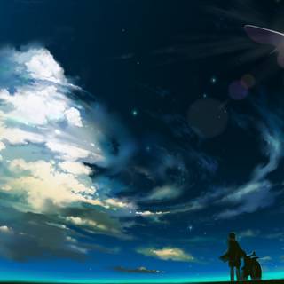 Beautiful sky anime wallpaper