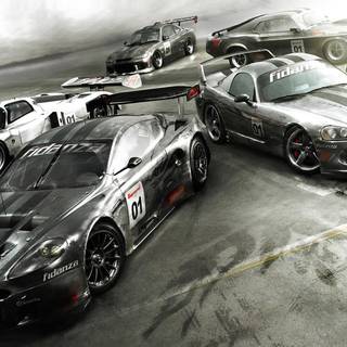 Car racing gaming desktop wallpaper