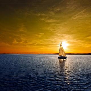 Sailboat sunset wallpaper