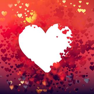 Colorful Valentine love heart wallpaper