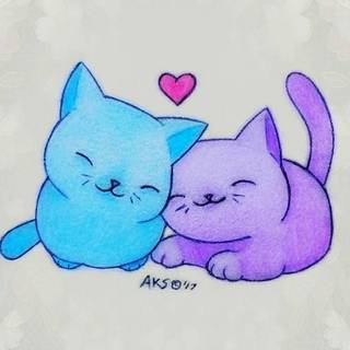 Cute kitty cat anime wallpaper