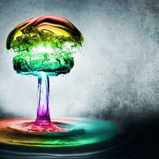 Rainbow water drops wallpaper