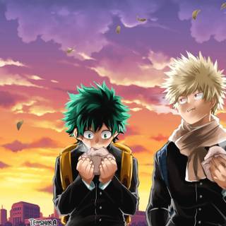 BNHA computer aesthetic wallpaper