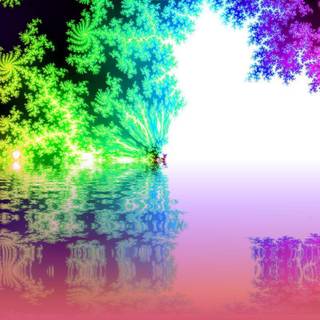 Rainbow water drops wallpaper