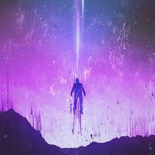 Glitch anime HD wallpaper