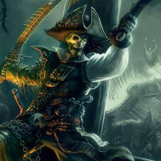 Pirate skeleton wallpaper