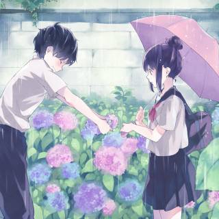 Cute of anime couple wallpaper