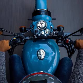 Blue Royal Enfield wallpaper