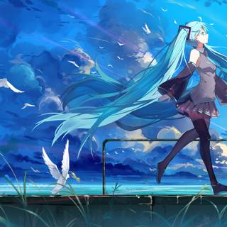 Anime Hatsune Miku 4k wallpaper