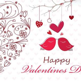 Valentines bird wallpaper
