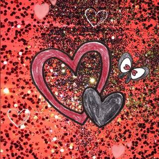 Glitter Valentine's Day wallpaper