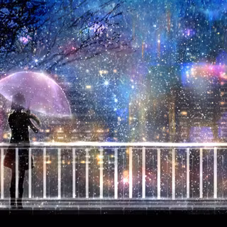 Girl and bridge wallpaper