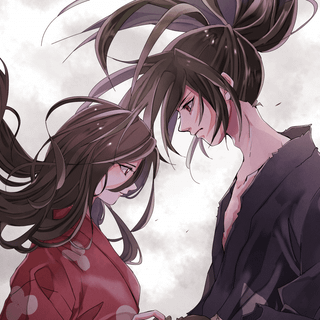 Romantic anime hug wallpaper