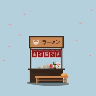 Phone ramen house wallpaper