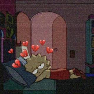 Lisa Simpson aesthetic crying wallpaper