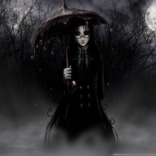Anime female scary wallpaper