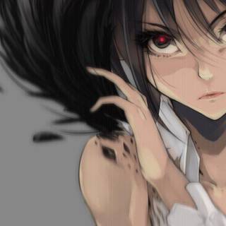 Anime female scary wallpaper