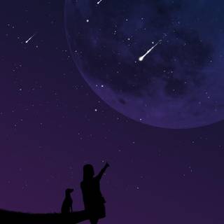 Stars and galaxies phone wallpaper