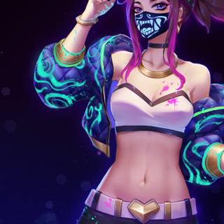 Akali KDA desktop wallpaper