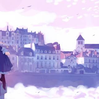 Purple anime HD wallpaper