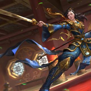 Mulan Smite game wallpaper