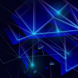 Frosty blue polygon wallpaper