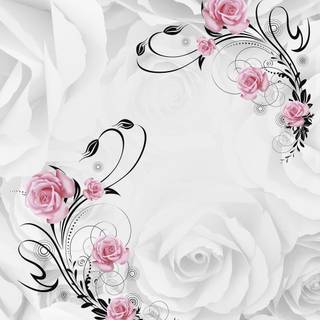 Floral design wallpaper