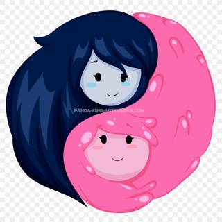 Marceline and Princess Bubblegum kissing wallpaper