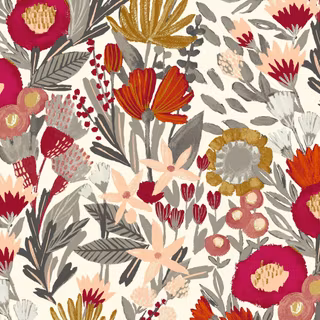 Floral design wallpaper