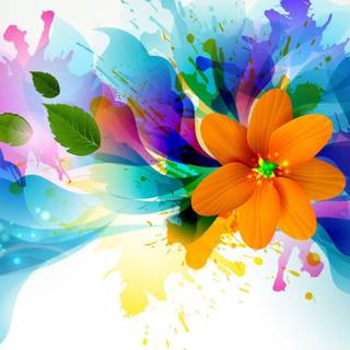 Floral design wallpaper