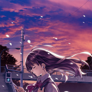 Anime girl long hair wallpaper